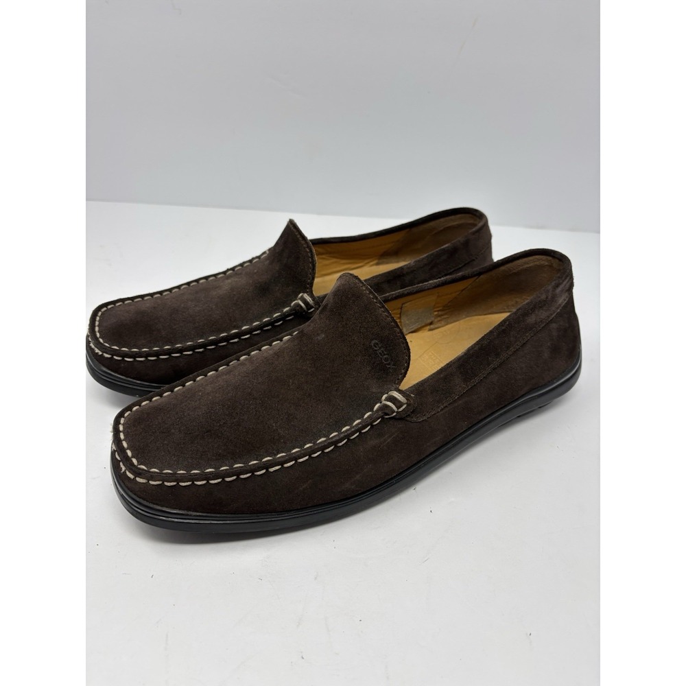 Geox Respira Brown Suede Loafers Men's Size 44 US 11